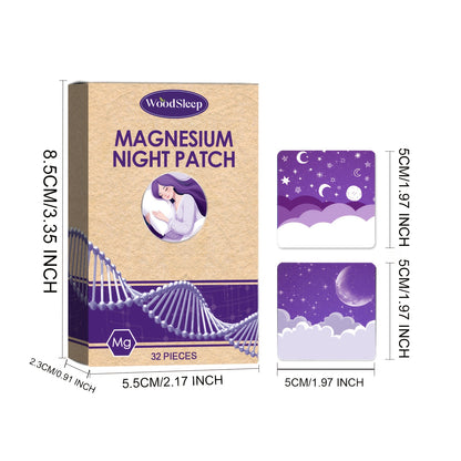 [32pcs Magnesium Night Patch] 32pcs Magnesium Night Patch | Essential Oil Patch for Men and Women, Light Beige