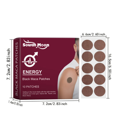 South Moon Black Energy Herbal Patches - 40ct (2 Boxes of 20pcs) with Ginger Extract, Refreshing Non-Greasy Texture for Joyful Vitality, Suitable for All Skin Types