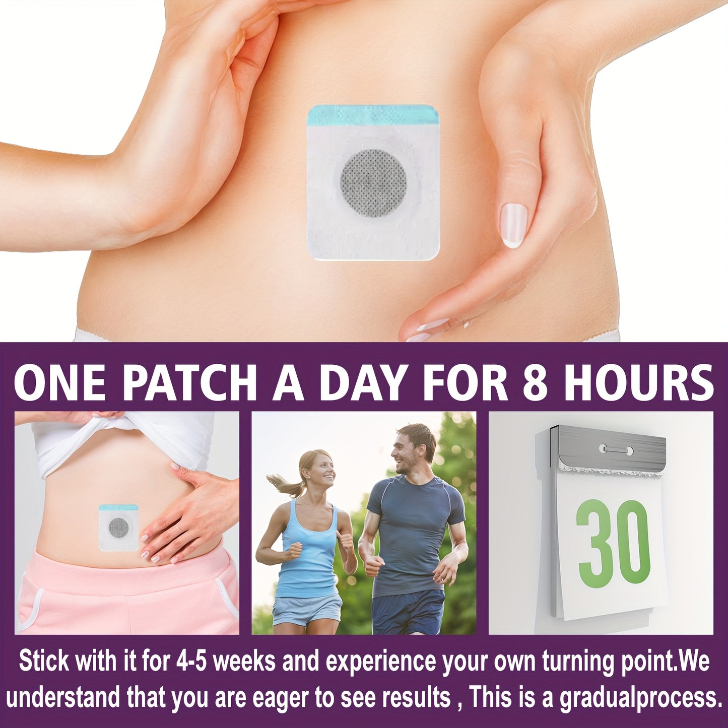 60pcs Shaping Patches for Tummy, Waist, Arms & Legs - Hydrating Hyaluronic Acid, Fresh Scent, Easy-to-Apply & Long-Lasting Adhesive, Hypoallergenic for All Light Beige Types, Belly Shaper, Sleek Design, Secure Fit Design