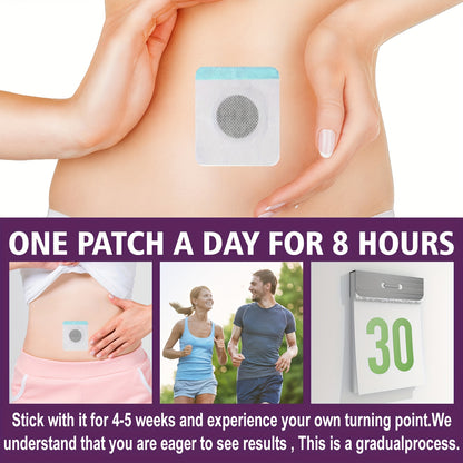 60pcs Shaping Patches for Tummy, Waist, Arms & Legs - Hydrating Hyaluronic Acid, Fresh Scent, Easy-to-Apply & Long-Lasting Adhesive, Hypoallergenic for All Light Beige Types, Belly Shaper, Sleek Design, Secure Fit Design