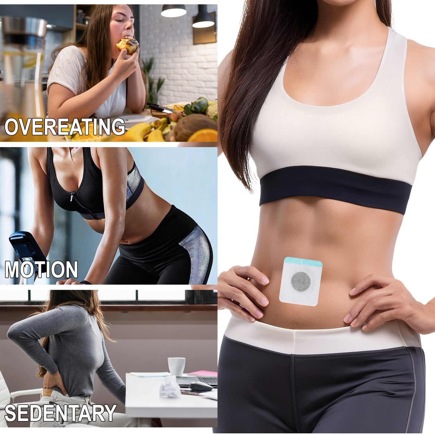 60pcs Shaping Patches for Tummy, Waist, Arms & Legs - Hydrating Hyaluronic Acid, Fresh Scent, Easy-to-Apply & Long-Lasting Adhesive, Hypoallergenic for All Light Beige Types, Belly Shaper, Sleek Design, Secure Fit Design