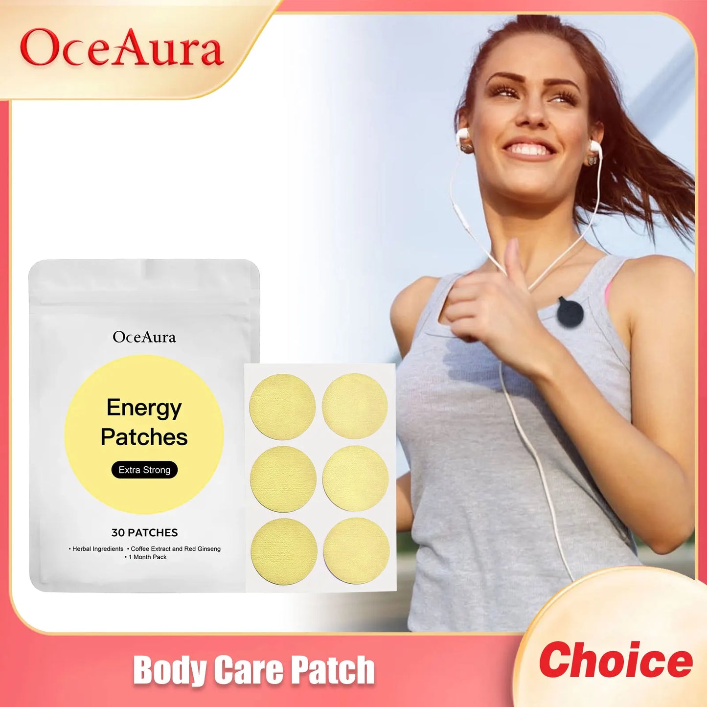 Oceaura Lichaamsverzorging Patch Vetverbranding Stickers Houden Ontspannend Verfrissen Blijvend Bieden Energie Gewichtsverlies Chinese Medische Patches