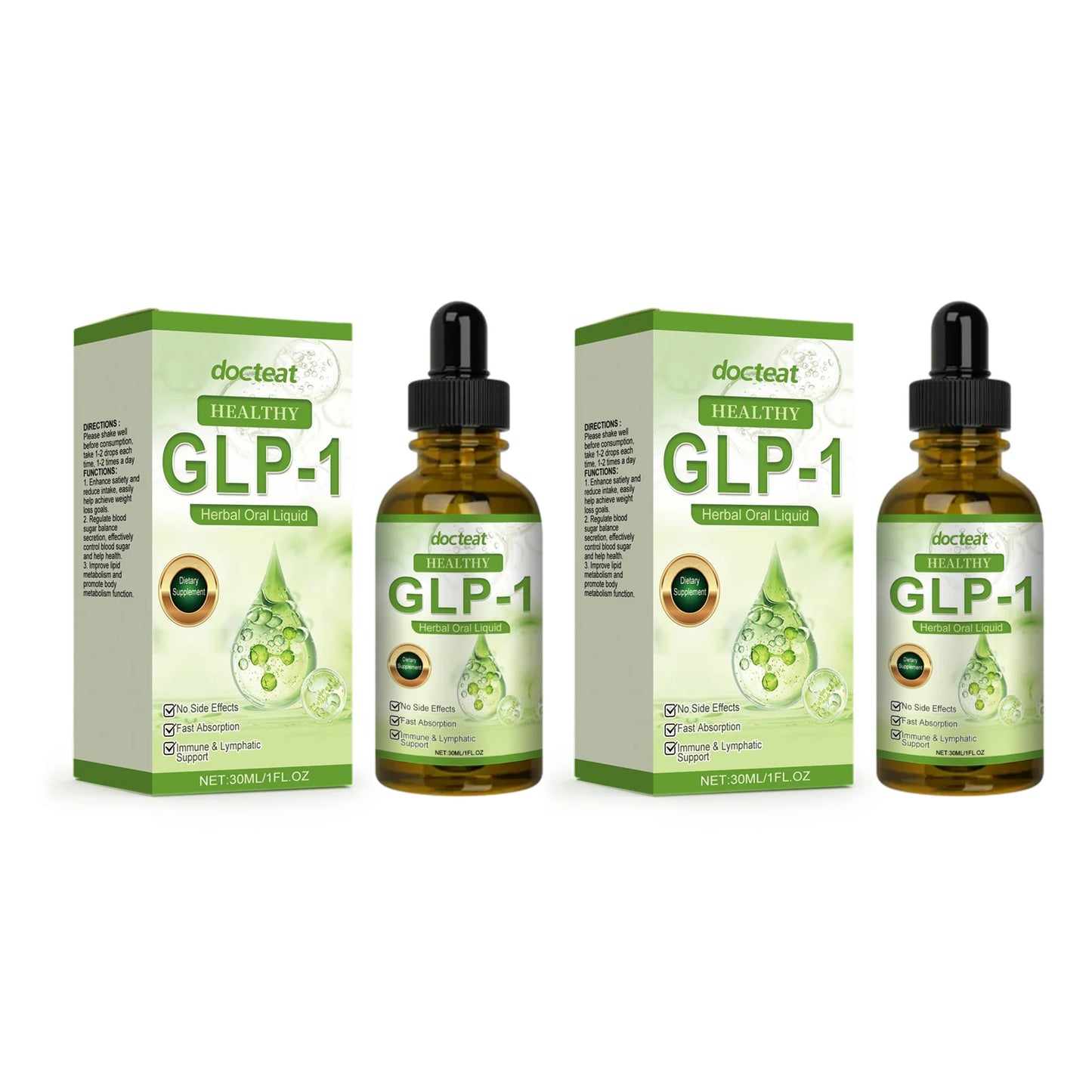 GLP-1 Supplement Liquid Drops Weight Loss Anti Cellulite Promote Thigh Waist Belly Fat Reduction Slim Down Body Slimming Oil