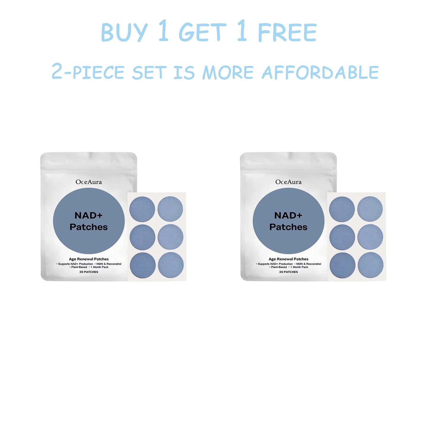 OceAura 30 PATCHES Body Care Patch Gently Nourishes the Skin, Comfortably Enhances Youthful Vitality, and is a Portable Patch