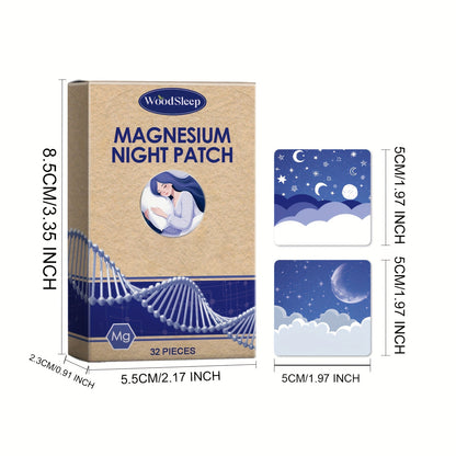 32pcs/box, Magnesium Patches with Magnesium and Lavender Essential Oil, Unisex Daily Patches for Men and Women